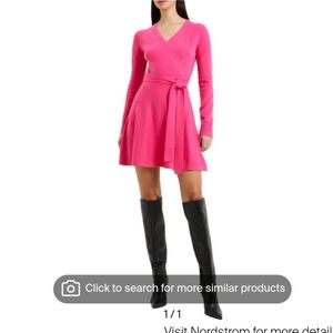 SZ XL PINK FRENCH CONNECTION SWEATER DRESS